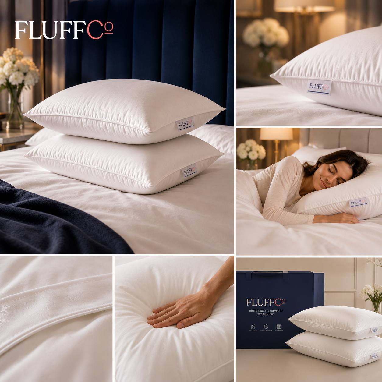 FluffCo pillow detail collage thumbnail
